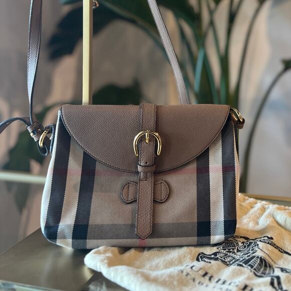 BURBERRY Horseshoe Milton Canvas Crossbody - Picture 1 of 14
